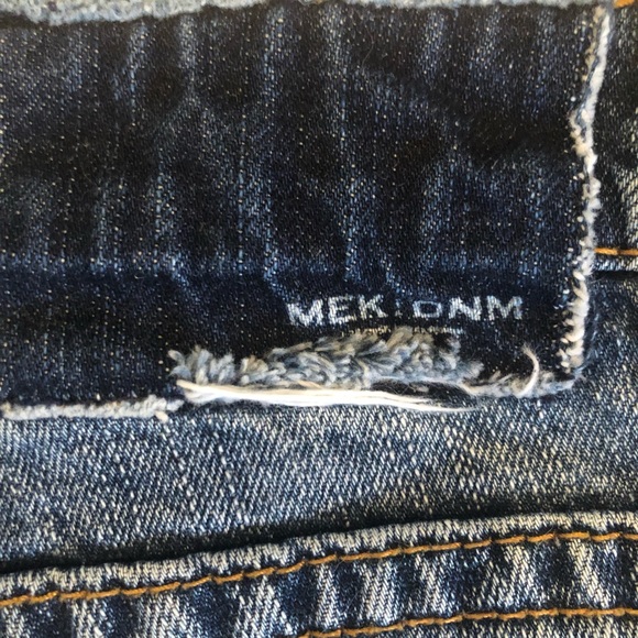 MEK DNM Denim Kroussi Frayed Jean Shorts - Picture 6 of 11